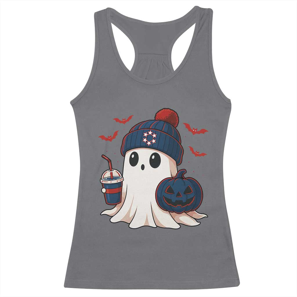 Ghost Halloween Racerback Tank Top Retro Patriot Halloween Costume TS10 Charcoal Print Your Wear