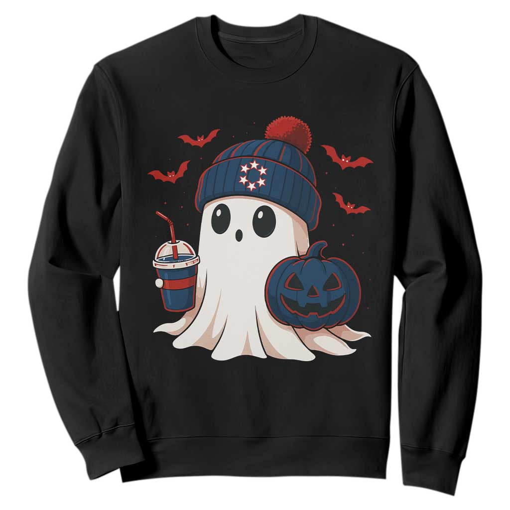 Ghost Halloween Sweatshirt Retro Patriot Halloween Costume TS10 Black Print Your Wear