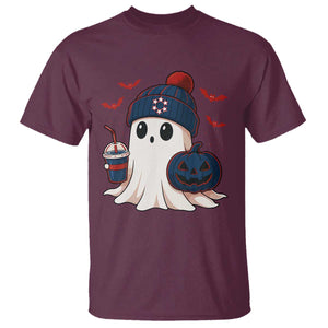 Ghost Halloween T Shirt Retro Patriot Halloween Costume TS10 Maroon Print Your Wear