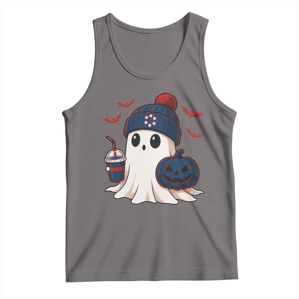 Ghost Halloween Tank Top Retro Patriot Halloween Costume TS10 Deep Heather Print Your Wear