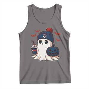 Ghost Halloween Tank Top Retro Patriot Halloween Costume TS10 Deep Heather Print Your Wear