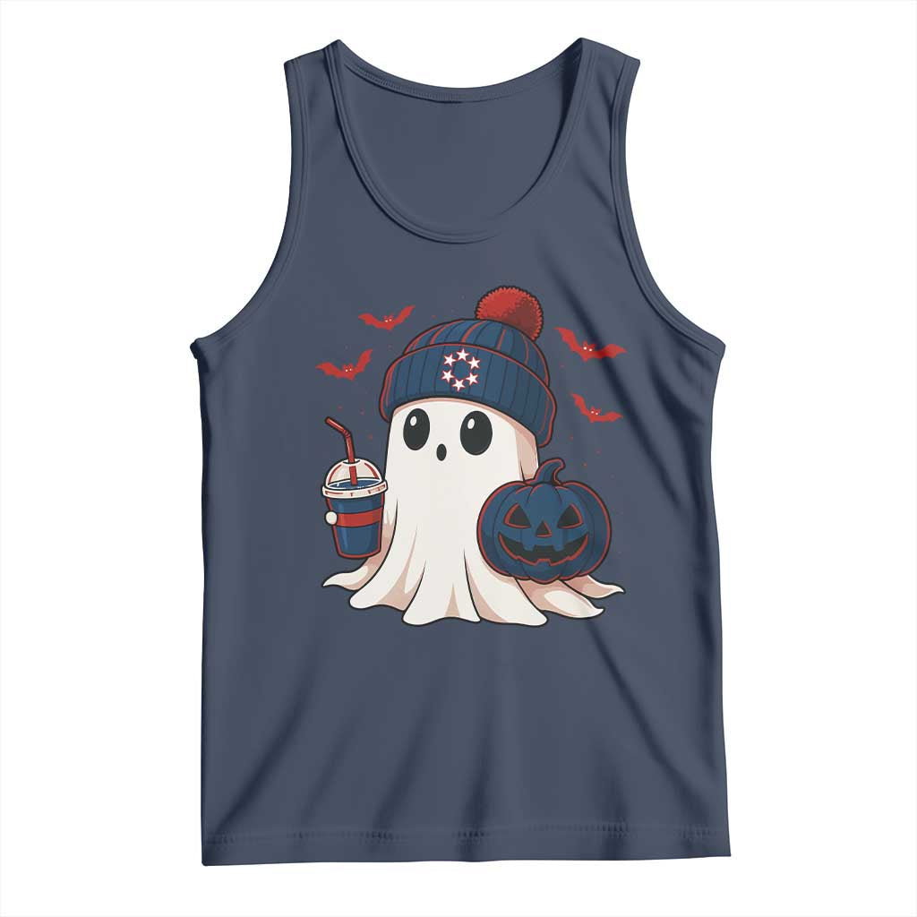 Ghost Halloween Tank Top Retro Patriot Halloween Costume TS10 Navy Print Your Wear