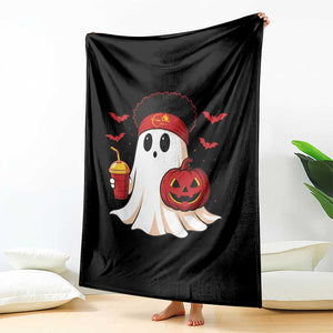 Halloween KC Ghost Throw Blanket Pumpkin Ghost Costume Football TS10 Print Your Wear