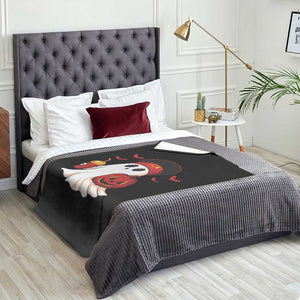 Halloween KC Ghost Throw Blanket Pumpkin Ghost Costume Football TS10 Print Your Wear