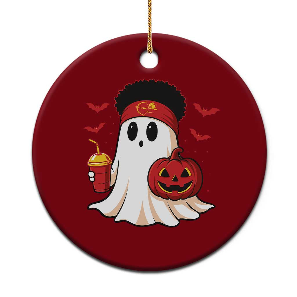 Halloween KC Ghost Ceramic Ornament Pumpkin Ghost Costume Football TS10 1pc Red Print Your Wear