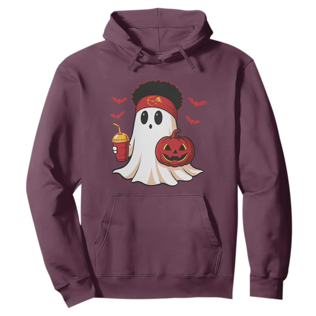 Halloween KC Ghost Hoodie Pumpkin Ghost Costume Football TS10 Maroon Print Your Wear