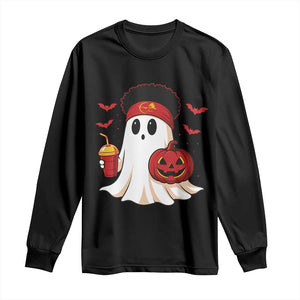 Halloween KC Ghost Long Sleeve Shirt Pumpkin Ghost Costume Football TS10 Black Print Your Wear