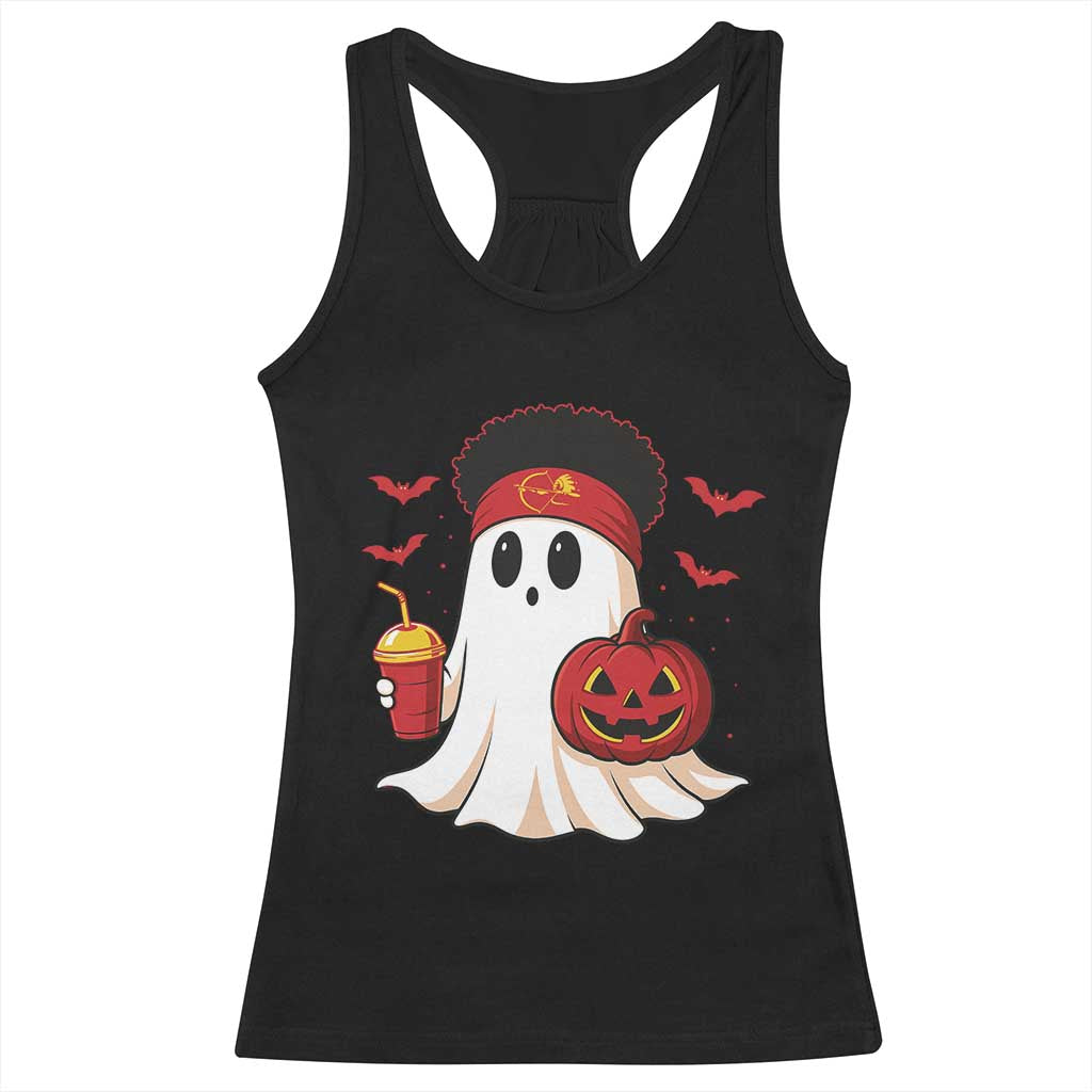 Halloween KC Ghost Racerback Tank Top Pumpkin Ghost Costume Football TS10 Black Print Your Wear