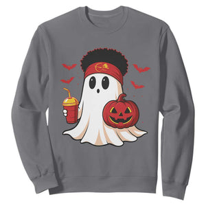 Halloween KC Ghost Sweatshirt Pumpkin Ghost Costume Football TS10 Charcoal Print Your Wear