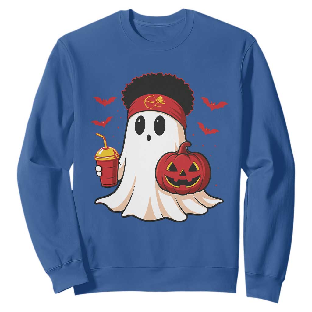 Halloween KC Ghost Sweatshirt Pumpkin Ghost Costume Football TS10 Royal Blue Print Your Wear