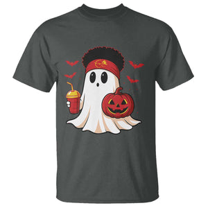 Halloween KC Ghost T Shirt Pumpkin Ghost Costume Football TS10 Dark Heather Print Your Wear