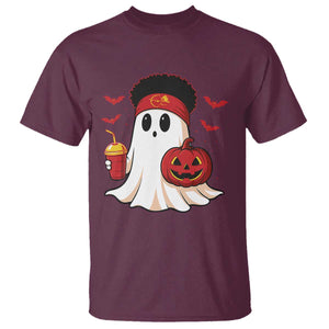 Halloween KC Ghost T Shirt Pumpkin Ghost Costume Football TS10 Maroon Print Your Wear