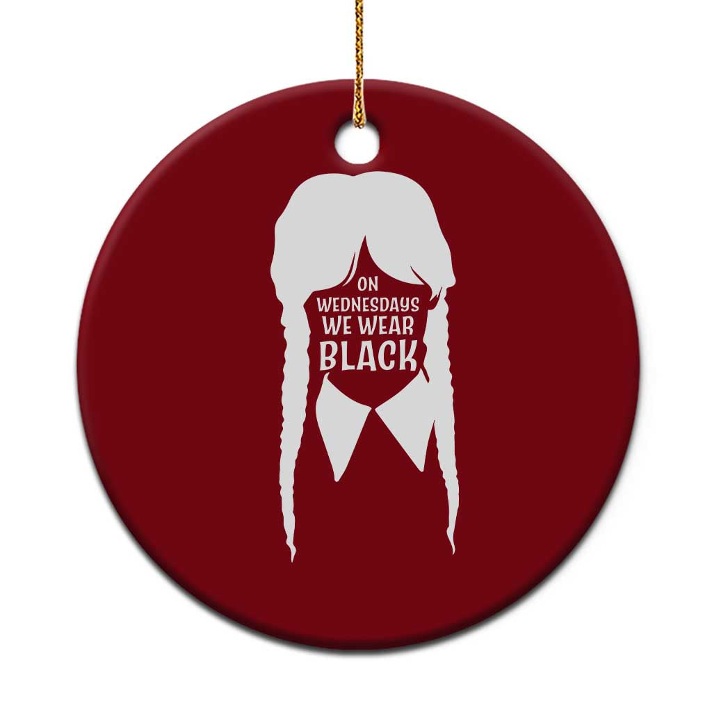 On Wednesdays We Wear Black Ceramic Ornament Goth Halloween TS10 1pc Red Print Your Wear
