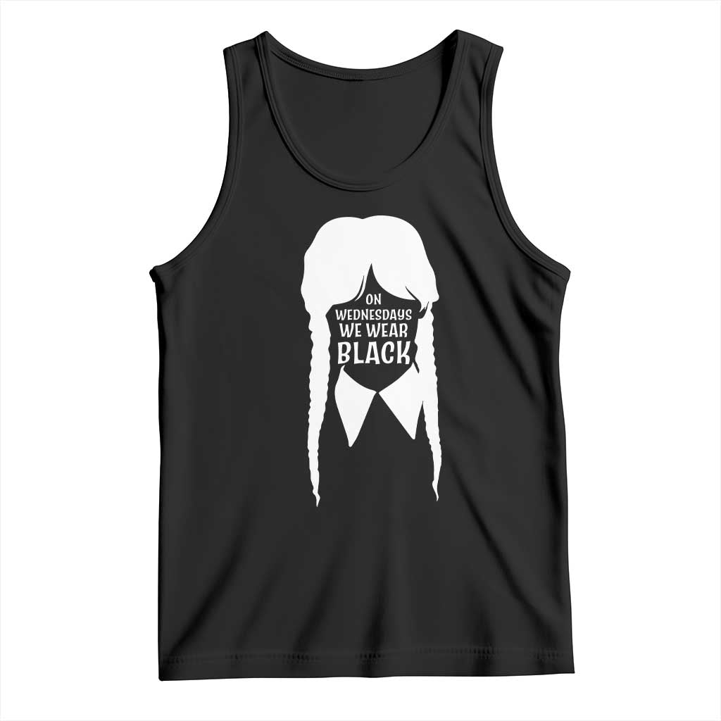 On Wednesdays We Wear Black Tank Top Goth Halloween TS10 Black Print Your Wear