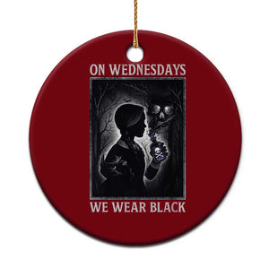 On Wednesdays We Wear Black Ceramic Ornament Tarot Card Goth Halloween TS10 1pc Red Print Your Wear