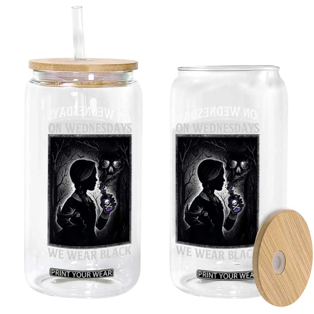 On Wednesdays We Wear Black Glass Can Tarot Card Goth Halloween TS10 Print Your Wear