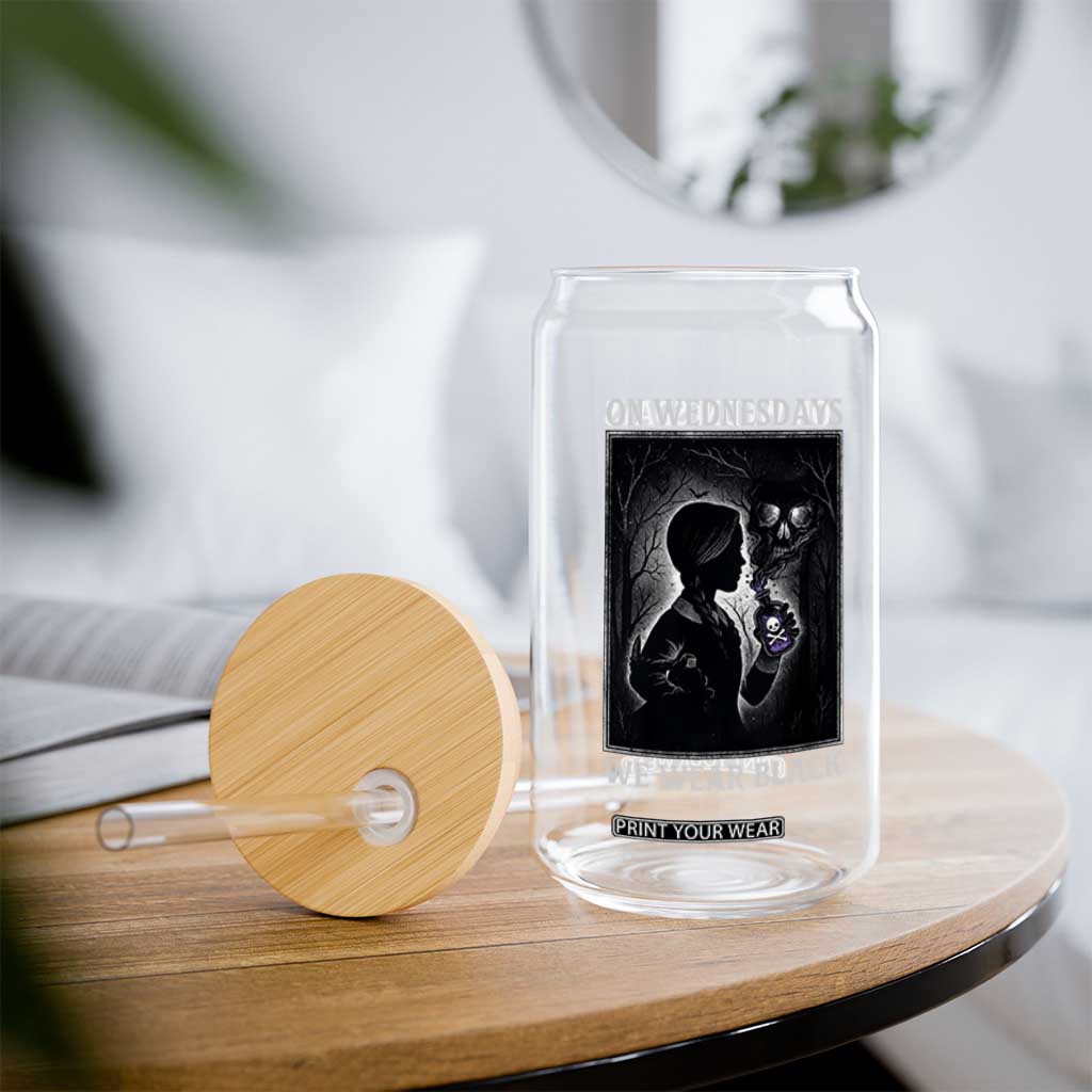 On Wednesdays We Wear Black Glass Can Tarot Card Goth Halloween TS10 Print Your Wear