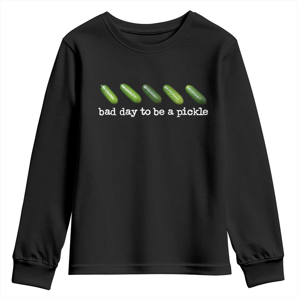Bad Day To Be A Pickle Youth Sweatshirt Funny Dill Pickleball Lovers