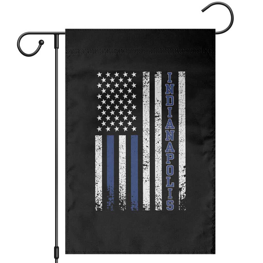 Indianapolis Game Day Distressed USA Flag Garden Flag Retro Indiana City Local Pride Aesthetic