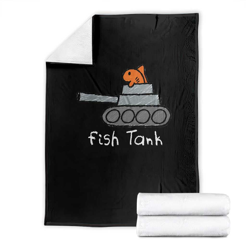 Fish Tank Funny Aquarium Animal Pun Sarcastic Throw Blanket