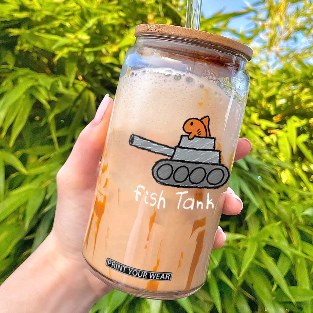 Fish Tank Funny Aquarium Animal Pun Sarcastic Glass Can