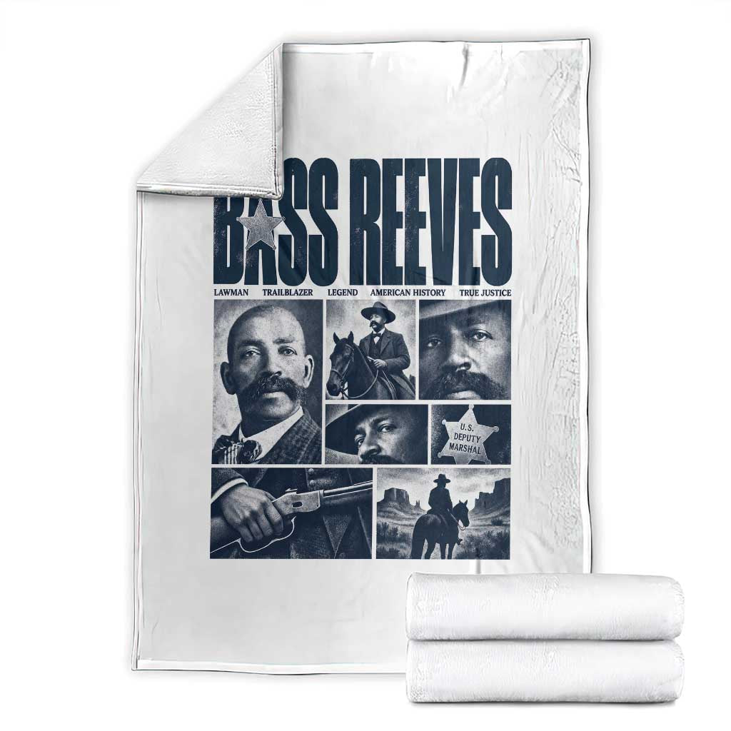 Bass Reeves Throw Blanket US Deputy Marshal First Black Lawman American History Graphic
