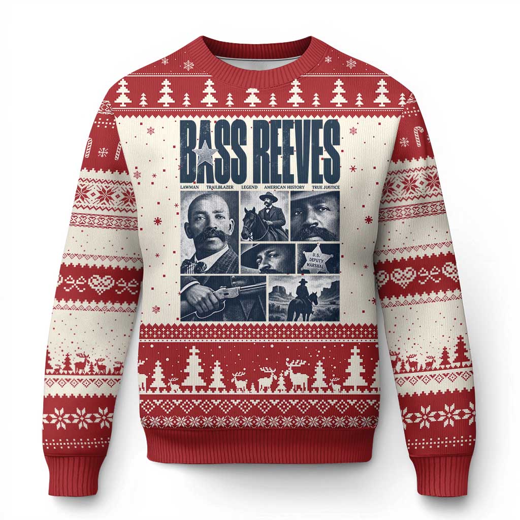 Bass Reeves Ugly Christmas Sweater US Deputy Marshal First Black Lawman American History Graphic