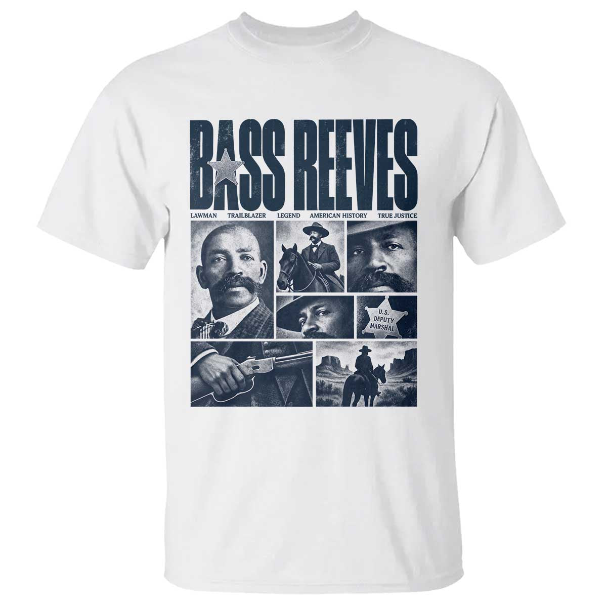 Bass Reeves T Shirt US Deputy Marshal First Black Lawman American History Graphic