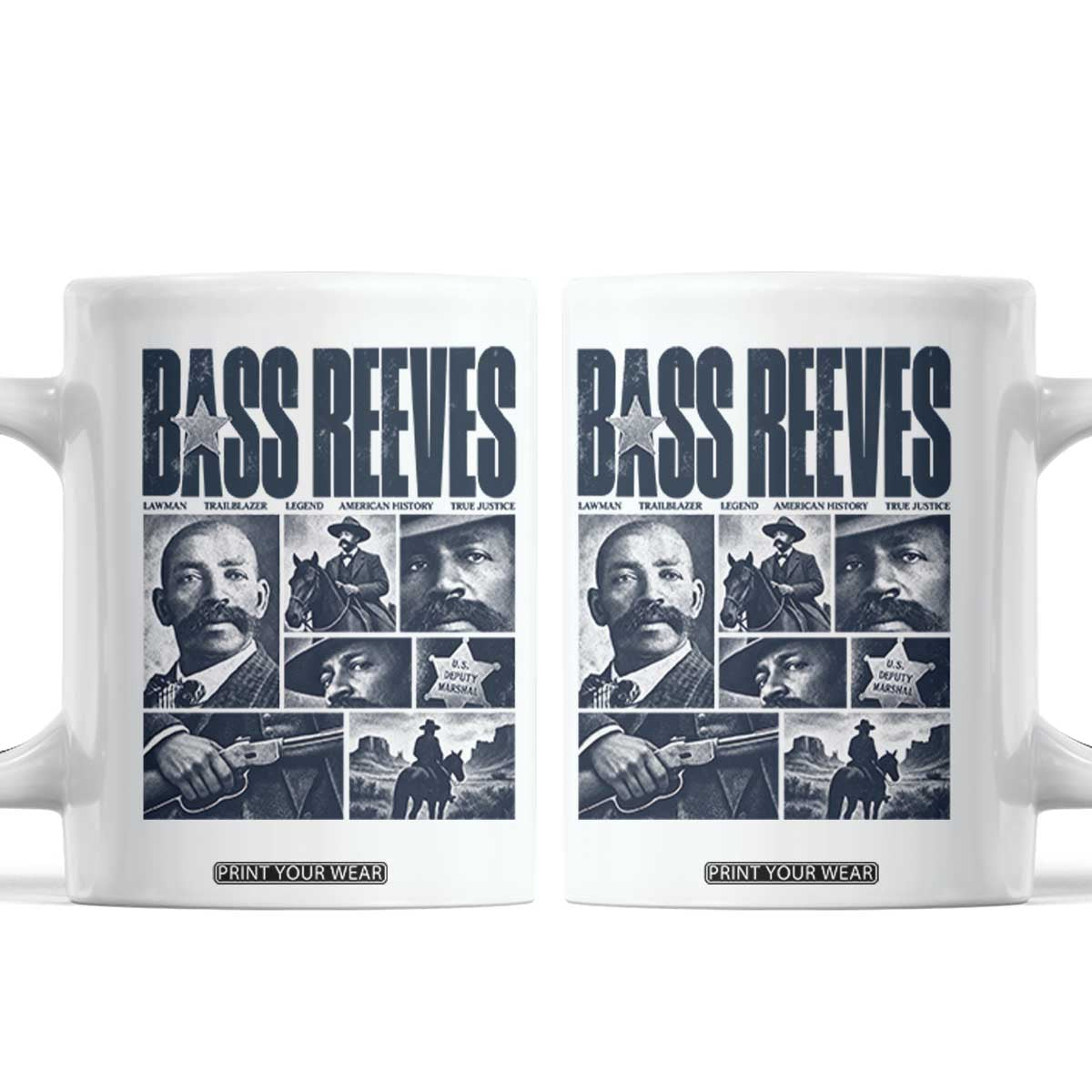 Bass Reeves Coffee Mug US Deputy Marshal First Black Lawman American History Graphic