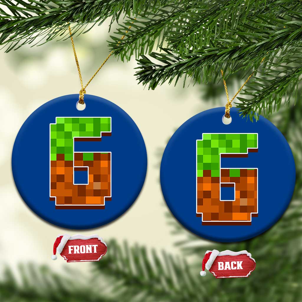 Number 6 Ceramic Ornament Game Matching 67 Meme Costume 6th Birthday 6 Years TS10 1pc Blue Print Your Wear