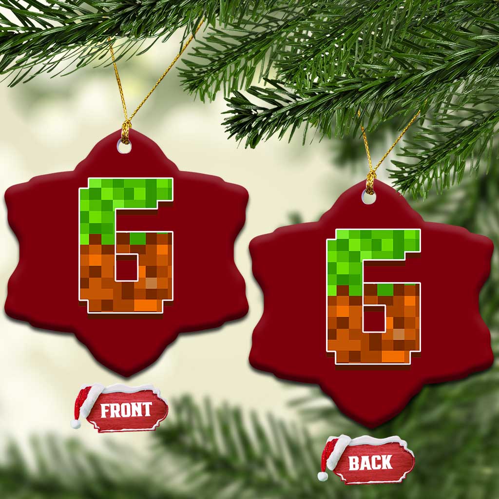 Number 6 Ceramic Ornament Game Matching 67 Meme Costume 6th Birthday 6 Years TS10 Print Your Wear