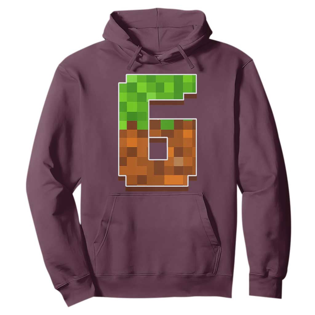 Number 6 Hoodie Game Matching 67 Meme Costume 6th Birthday 6 Years TS10 Maroon Print Your Wear