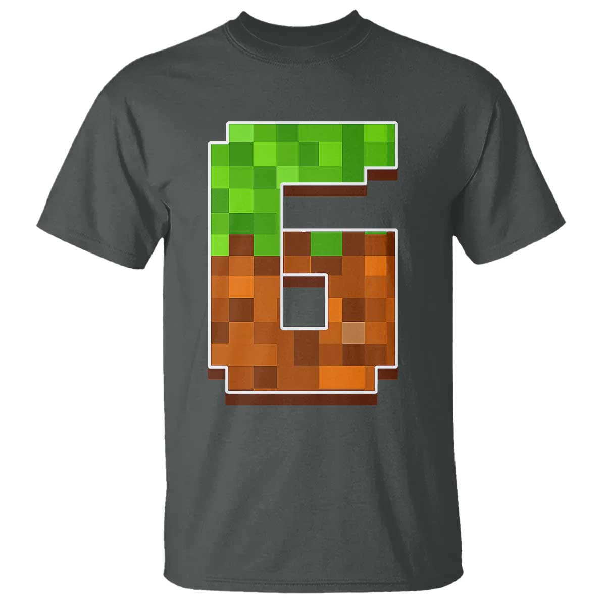 Number 6 T Shirt Game Matching 67 Meme Costume 6th Birthday 6 Years TS10 Dark Heather Print Your Wear