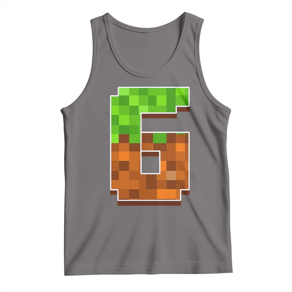 Number 6 Tank Top Game Matching 67 Meme Costume 6th Birthday 6 Years TS10 Deep Heather Print Your Wear