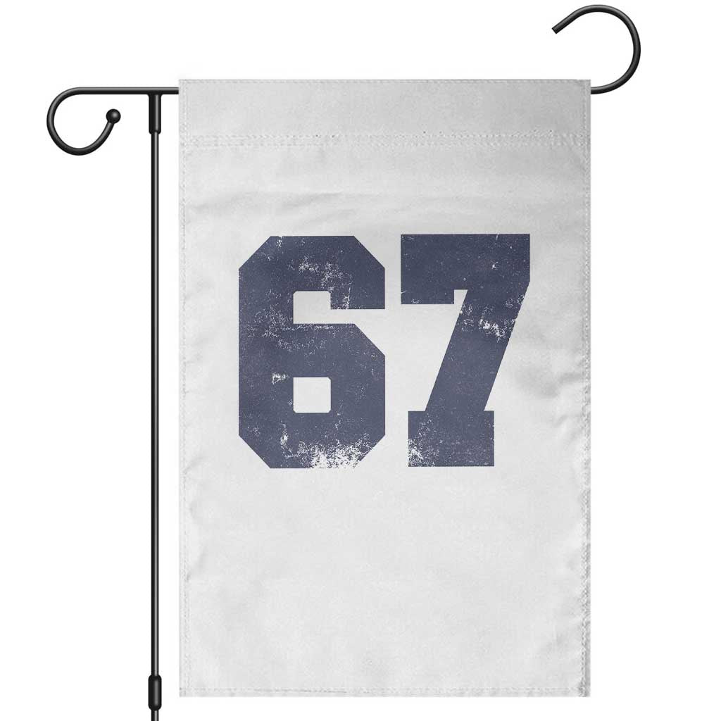Number 67 Garden Flag Numbered Uniform Sports Jersey Team 67th Birthday TS10 White Print Your Wear