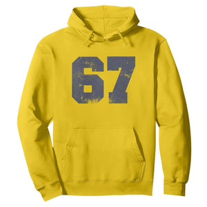 Number 67 Hoodie Numbered Uniform Sports Jersey Team 67th Birthday TS10 Daisy Print Your Wear