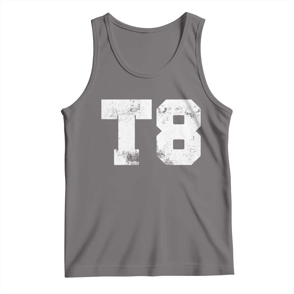 T8 Jersey Tank Top Concert Inspired Outfit Varsity Sports TS10 Deep Heather Print Your Wear