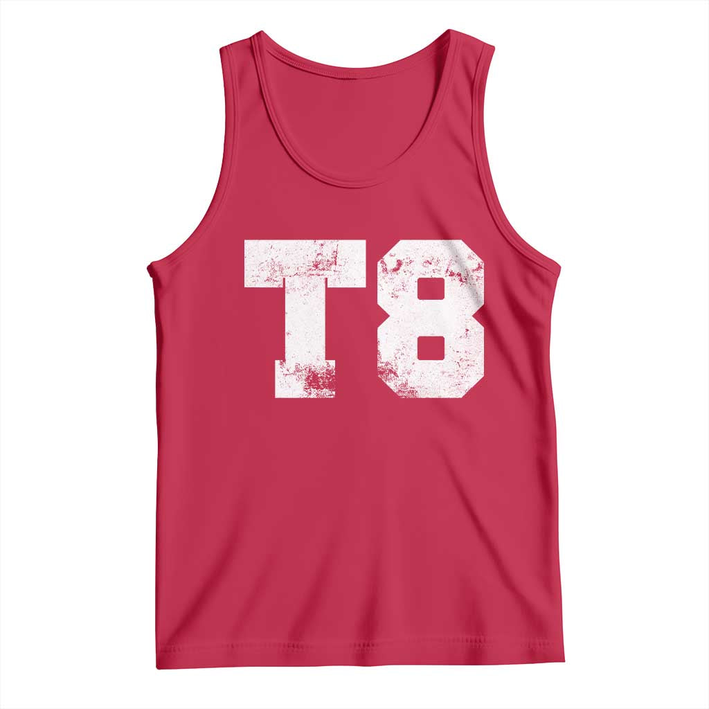 T8 Jersey Tank Top Concert Inspired Outfit Varsity Sports TS10 Red Print Your Wear