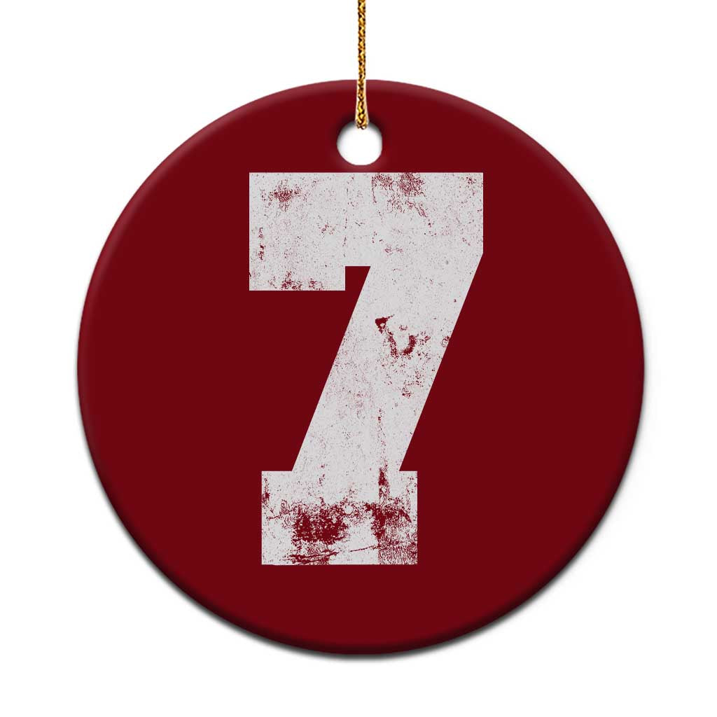 Number 7 Ceramic Ornament Matching 67 Meme 7th Birthday 7 Years TS10 1pc Red Print Your Wear