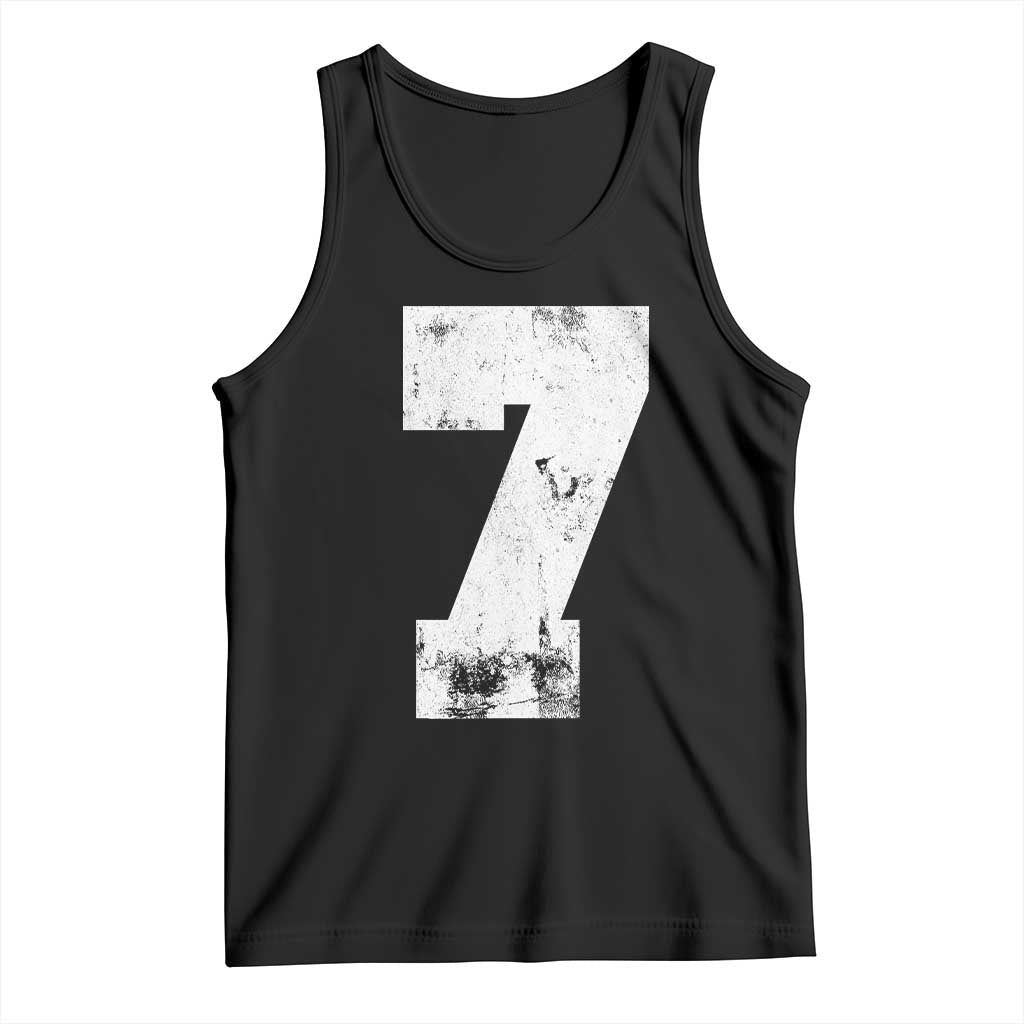 Number 7 Tank Top Matching 67 Meme 7th Birthday 7 Years TS10 Black Print Your Wear