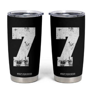 Number 7 Tumbler Cup Matching 67 Meme 7th Birthday 7 Years TS10 Black Print Your Wear
