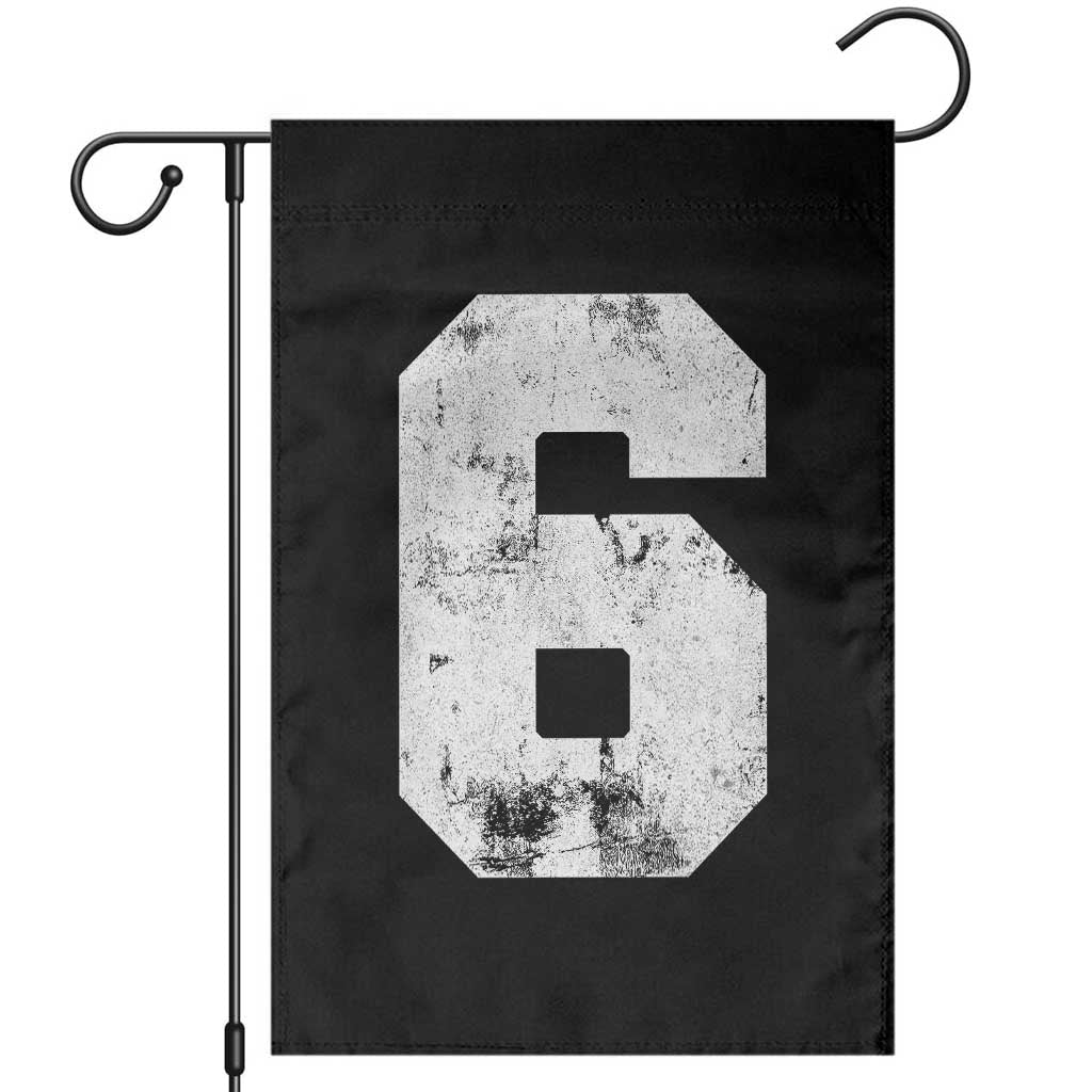 Number 6 Garden Flag Matching 67 Meme 6th Birthday 6 Years TS10 Black Print Your Wear