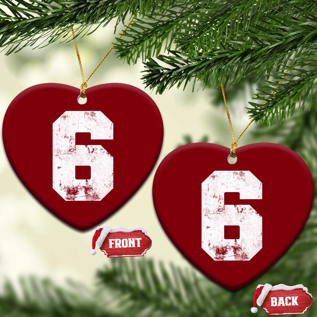 Number 6 Ceramic Ornament Matching 67 Meme 6th Birthday 6 Years TS10 Print Your Wear