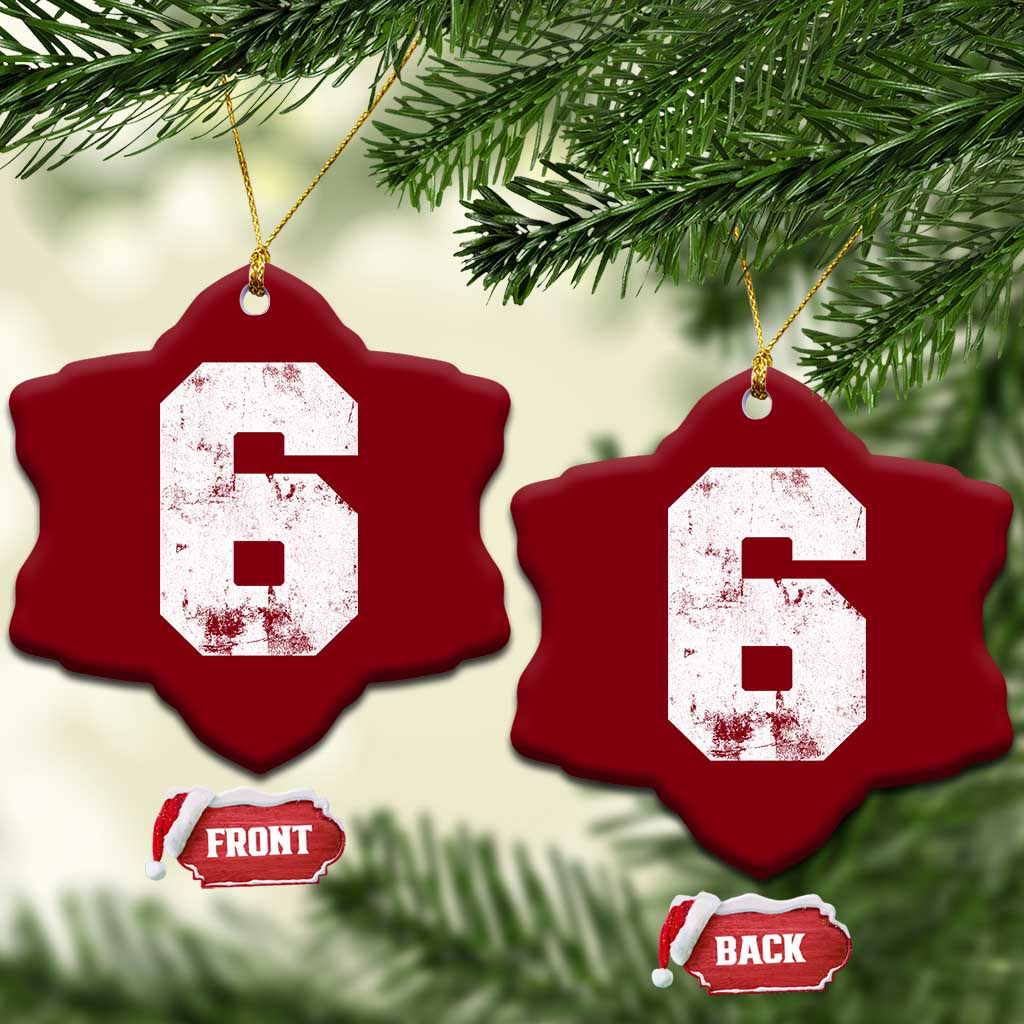 Number 6 Ceramic Ornament Matching 67 Meme 6th Birthday 6 Years TS10 Print Your Wear