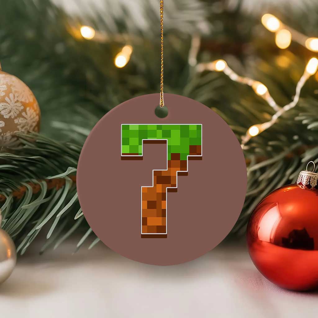 Number 7 Ceramic Ornament Game Matching 67 Meme Costume 7th Birthday 7 Years TS10 1pc Mocha Print Your Wear