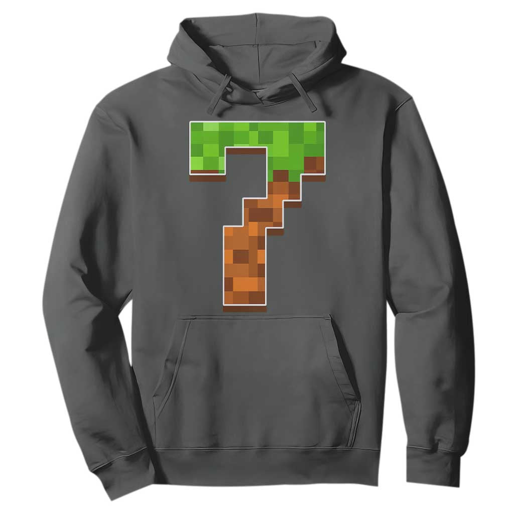 Number 7 Hoodie Game Matching 67 Meme Costume 7th Birthday 7 Years TS10 Dark Heather Print Your Wear