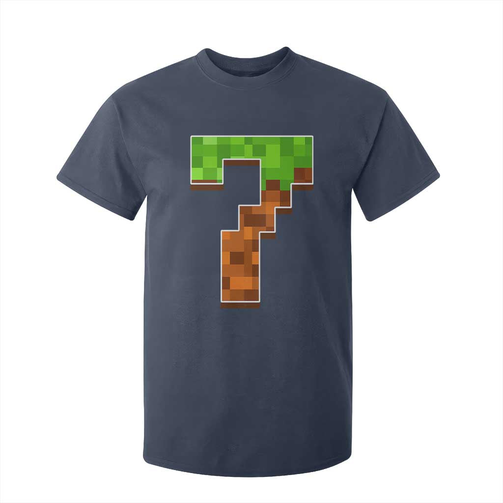 Number 7 T Shirt For Kid Game Matching 67 Meme Costume 7th Birthday 7 Years TS10 Navy Print Your Wear
