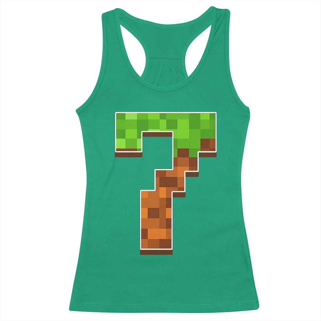 Number 7 Racerback Tank Top Game Matching 67 Meme Costume 7th Birthday 7 Years TS10 Irish Green Print Your Wear