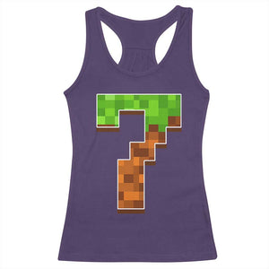 Number 7 Racerback Tank Top Game Matching 67 Meme Costume 7th Birthday 7 Years TS10 Purple Print Your Wear