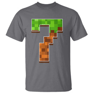 Number 7 T Shirt Game Matching 67 Meme Costume 7th Birthday 7 Years TS10 Charcoal Print Your Wear